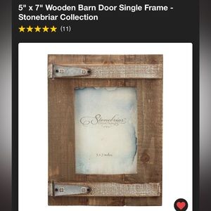 Barn style rustic picture frame 5x7